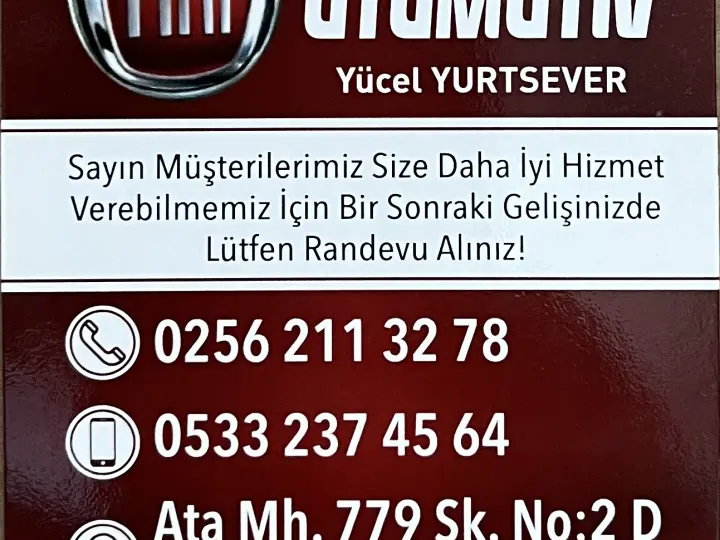 Yücel Otomotiv Fiat servis Ve yedek parça