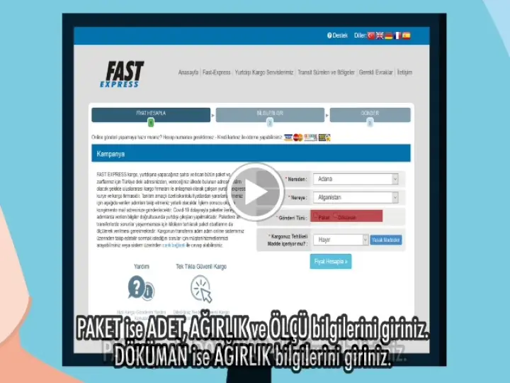 Yurtdışı Kargo Fast Express Antalya